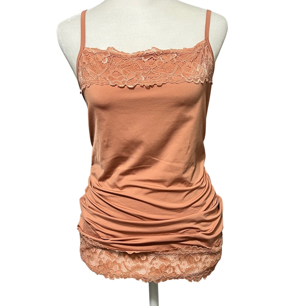 Maurice's Women's Blush Cami Top with Lace Trim Y2K 90s Style Size Small